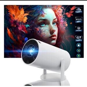 AMX100 Mini Bluetooth Projector, Support 4K 1080P, 180 Degree Flip (G3-1046}